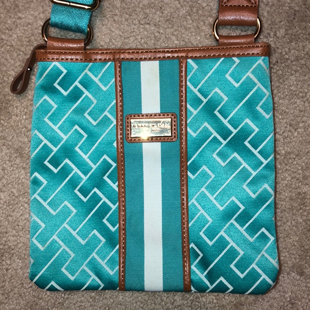 tommy hilfiger teal crossbody bag purse